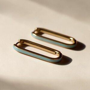 Aqua Blue Hoops