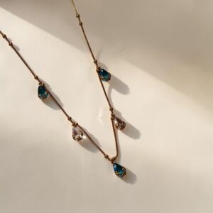 Multi colour golden Neckpiece