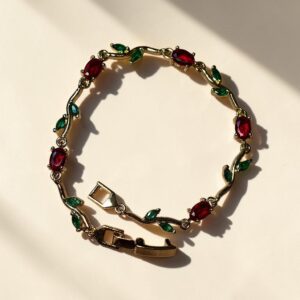 Tulip bracelet Red & Green
