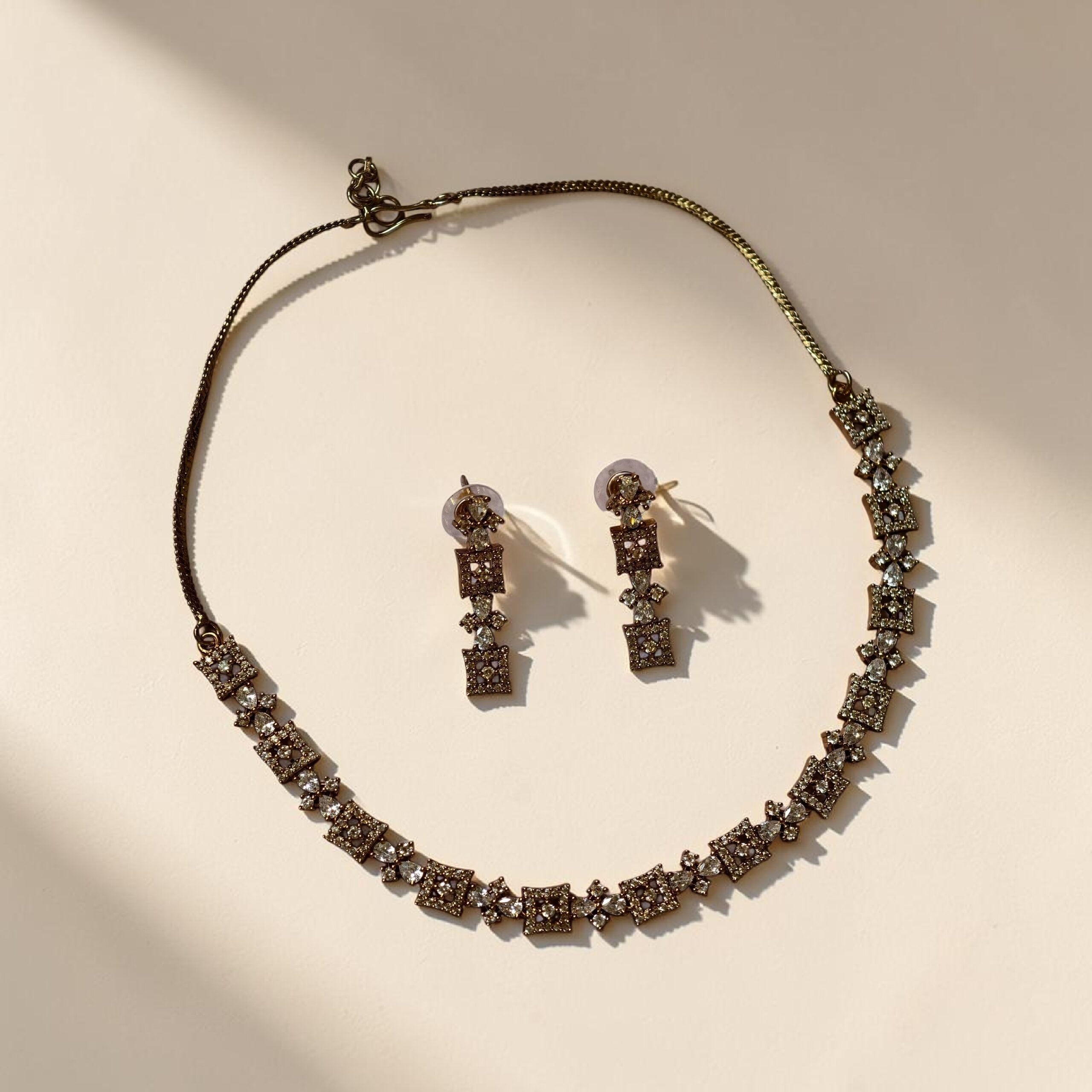 Premium AD stone Jewellery Set