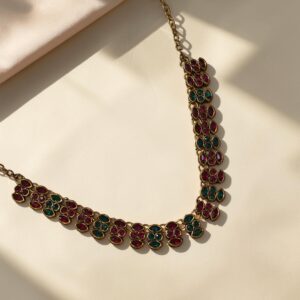 Multicolour Neck piece set