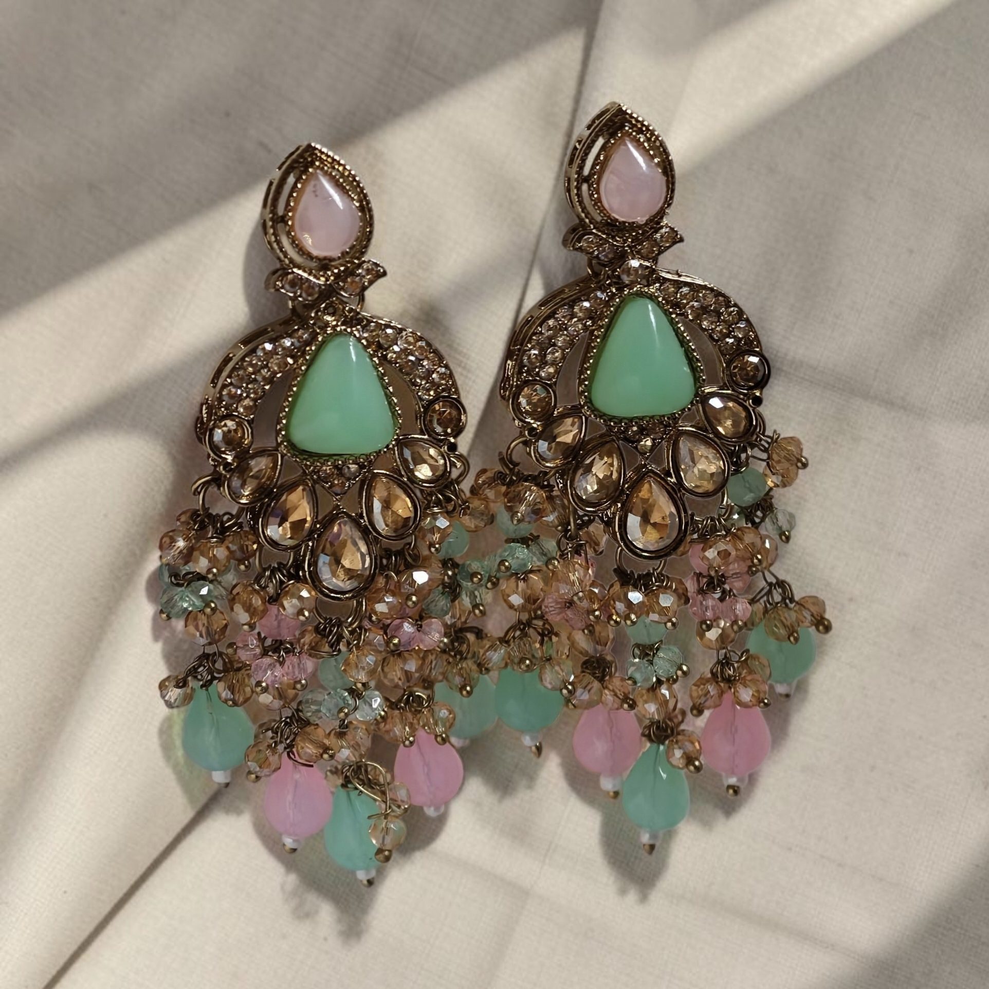 Kundan Earring Multicolour - Image 2