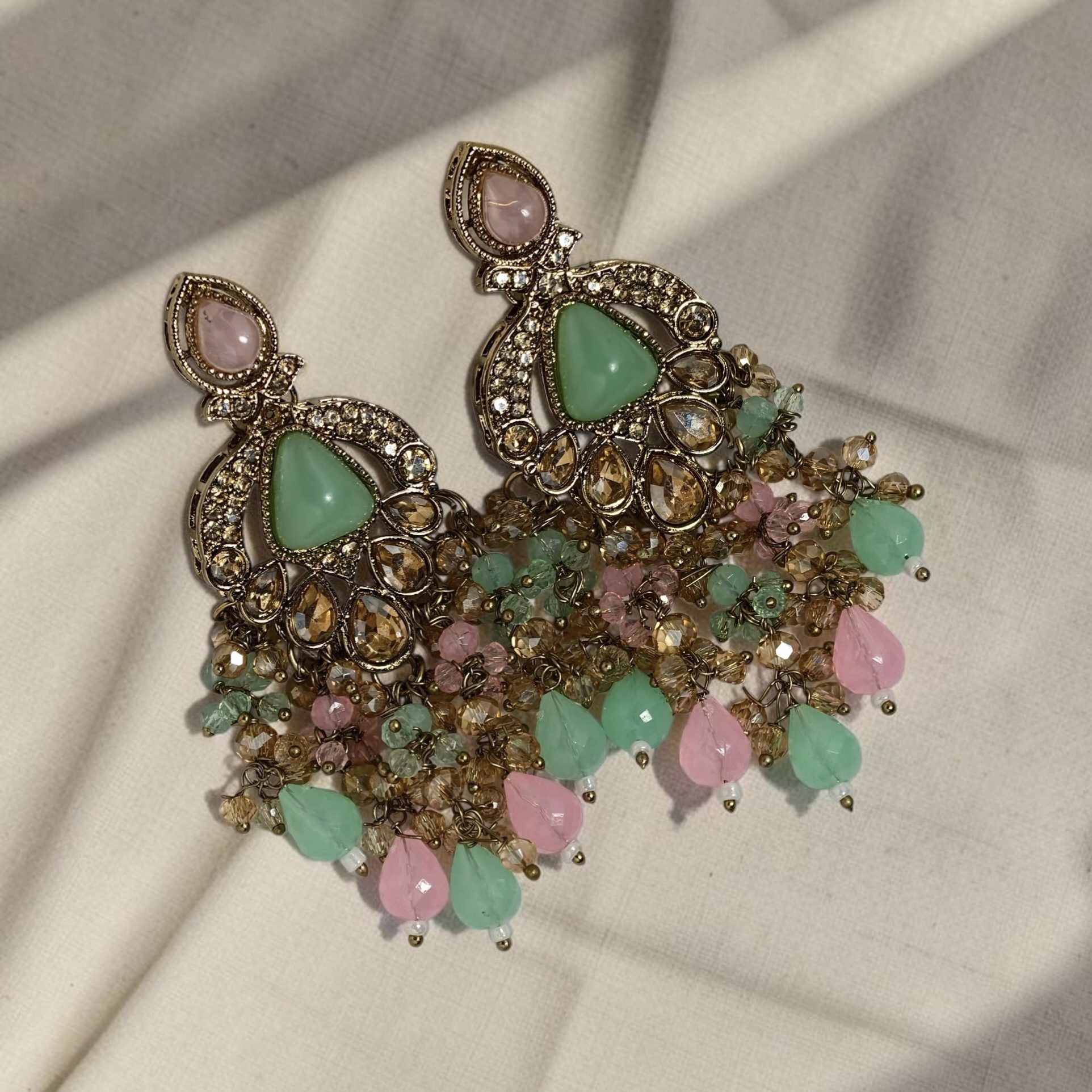 Kundan Earring Multicolour - Image 3