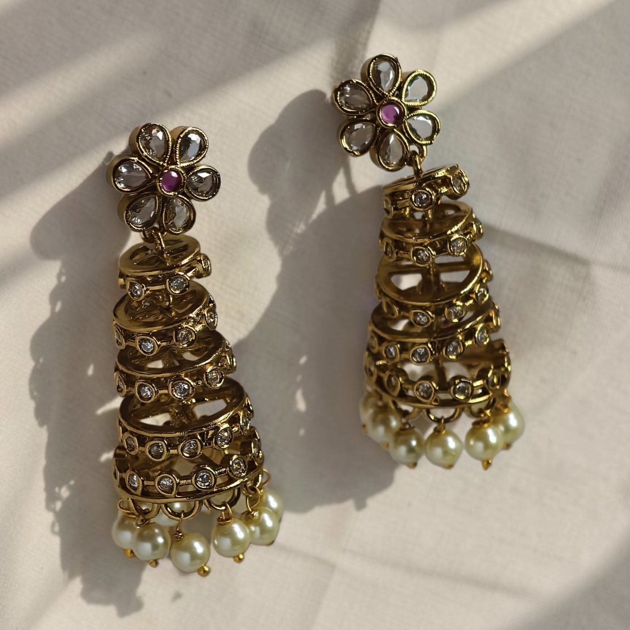 Layered Golden Earrings - Image 2