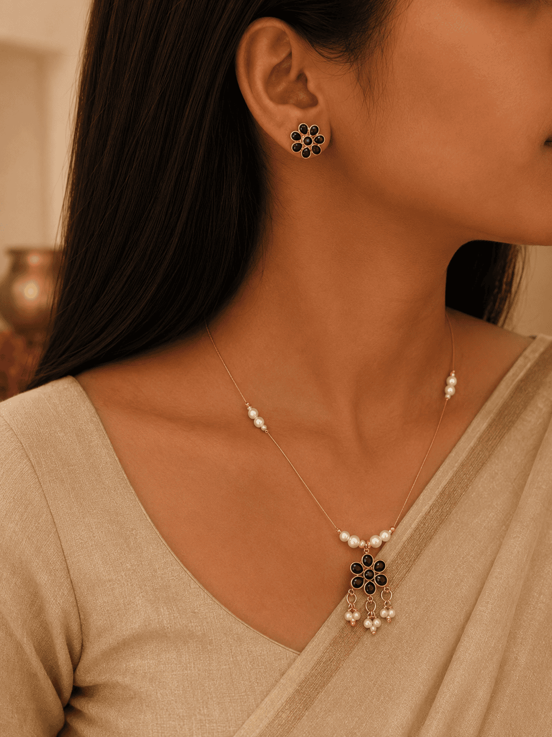 Invisible chain Black - Round