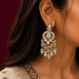 Kundan Earring Multicolour